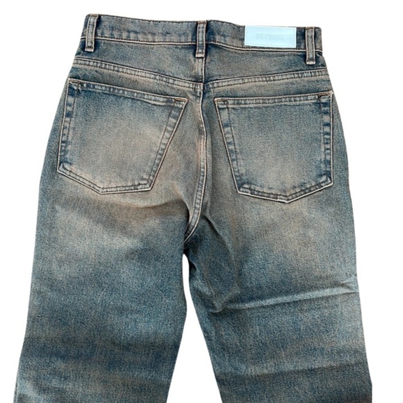 RE/DONE 70s Loose Fit Flare Jeans Size 26 Blue Acid Wash High Rise Grunge NWOT - Picture 5 of 10
